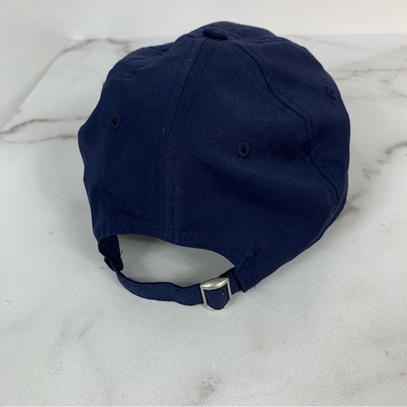 Greg Norman Mens Embroidered Shark Navy Blue Logo Golf Adjustable Cap - Picture 5 of 8